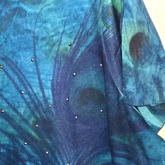 Peacock Tee Sz. 2X - Picture 7 of 8